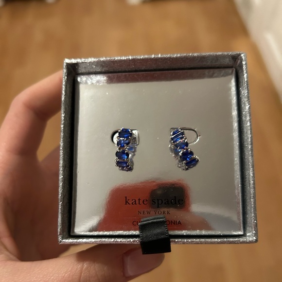 Kate Spade Candy Shop Sapphire Hoops - Picture 2 of 3